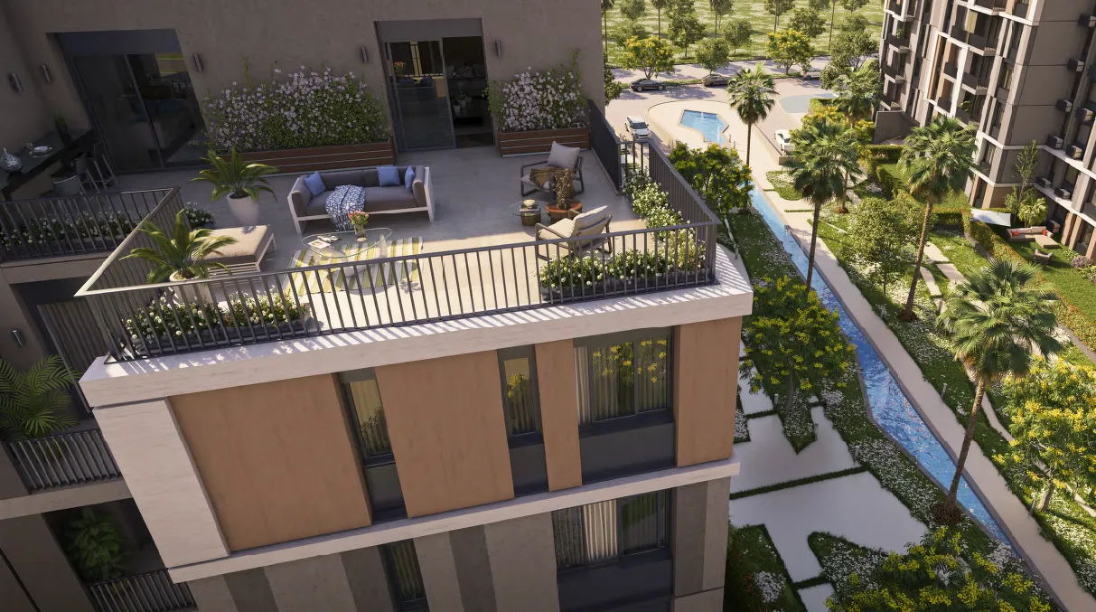 Apartment for sale in Swanlake Residences in New Cairo of 127 m² with 2 bedrooms