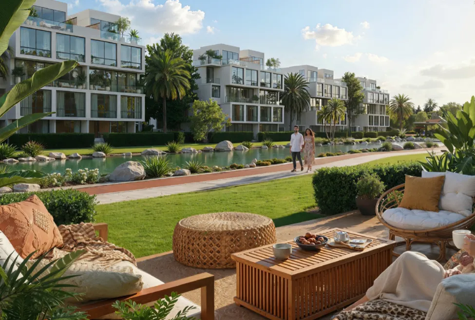 Apartment for sale in Zomra East in New Cairo of 130 m² with 2 bedrooms