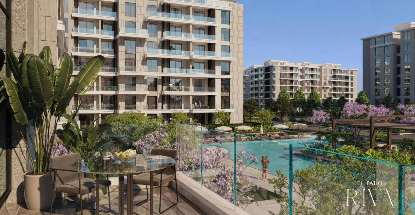 Apartment for sale in El Patio Riva in 6th settlement of 85 m² with 1 bedrooms