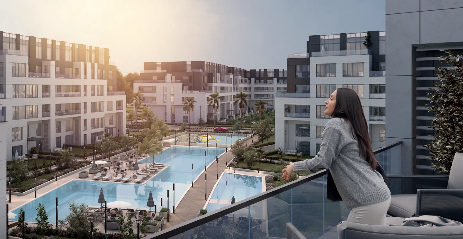 Apartment for sale in Al Karma Kay in El Sheikh Zayed of 87 m² with 1 bedrooms