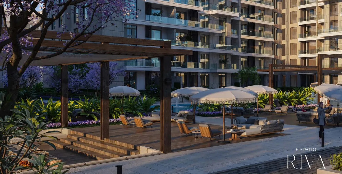 Apartment for sale in El Patio Riva in 6th settlement of 85 m² with 1 bedrooms