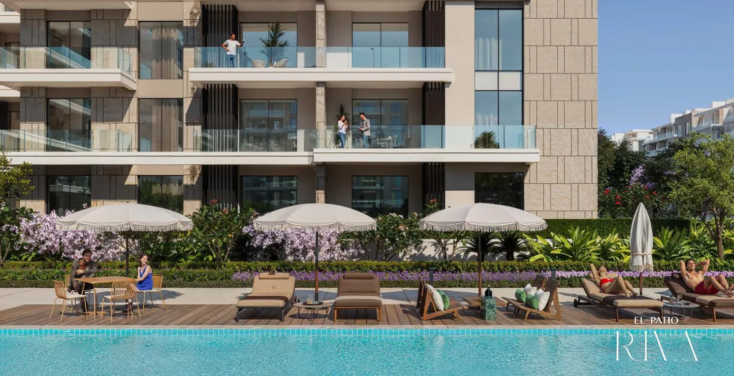 Apartment for sale in El Patio Riva in 6th settlement of 85 m² with 1 bedrooms