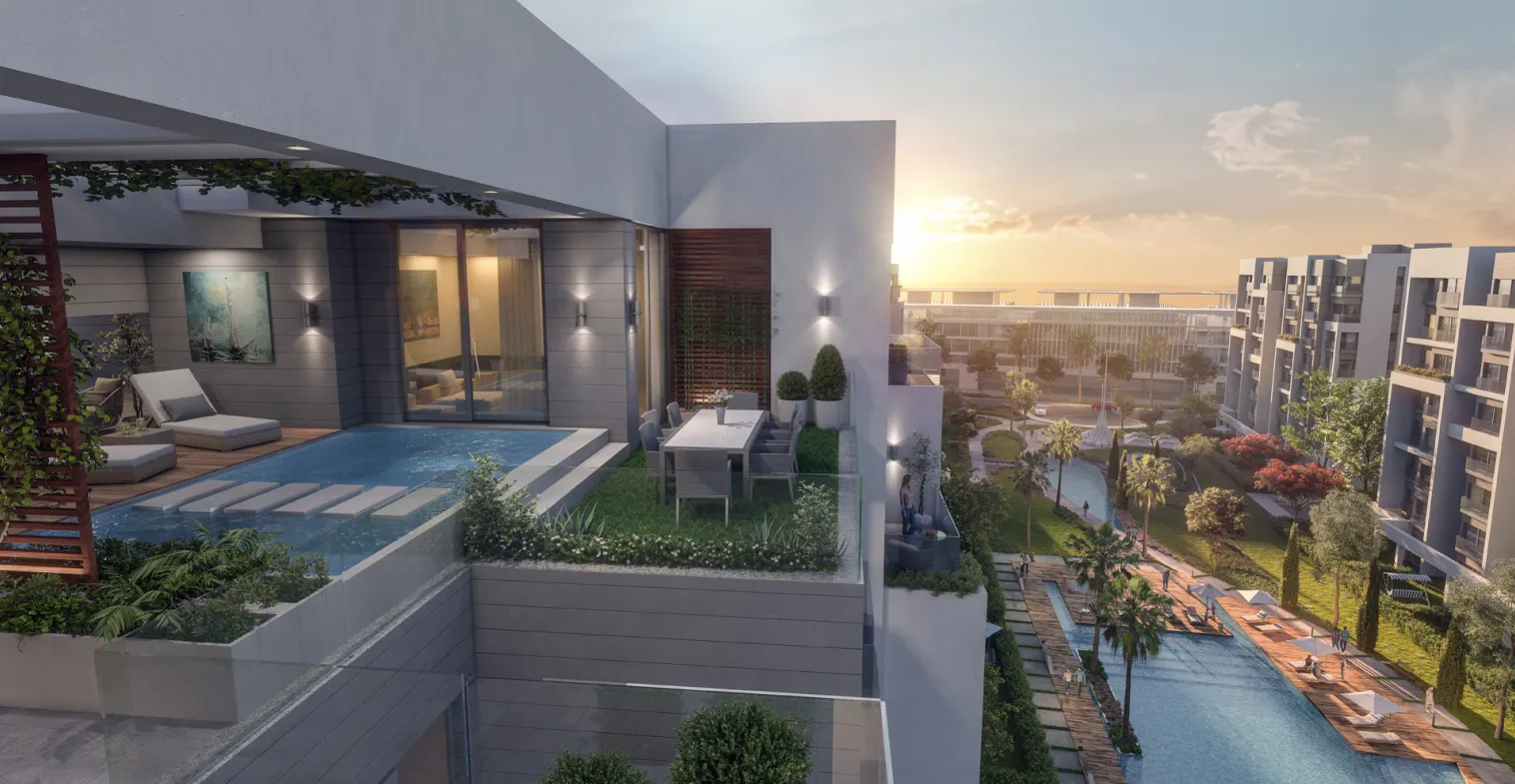 Apartment for sale in Residence Eight Sky Abu Dhabi in New Capital City of 115 m² with 2 bedrooms
