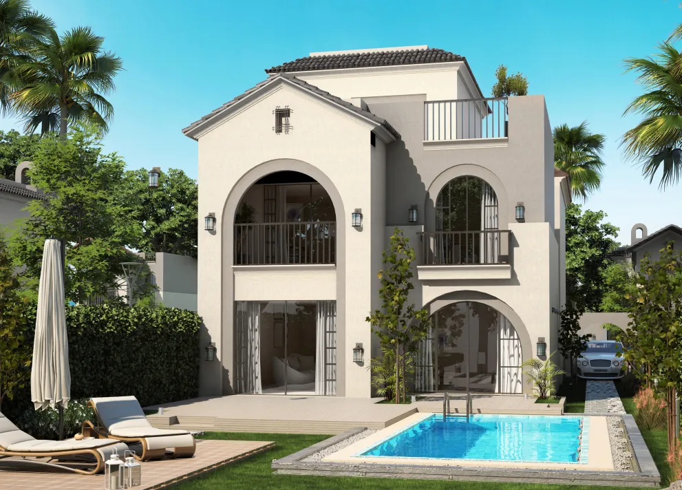 Villa for sale in Sarai in New Cairo of 237 m² with 3 bedrooms