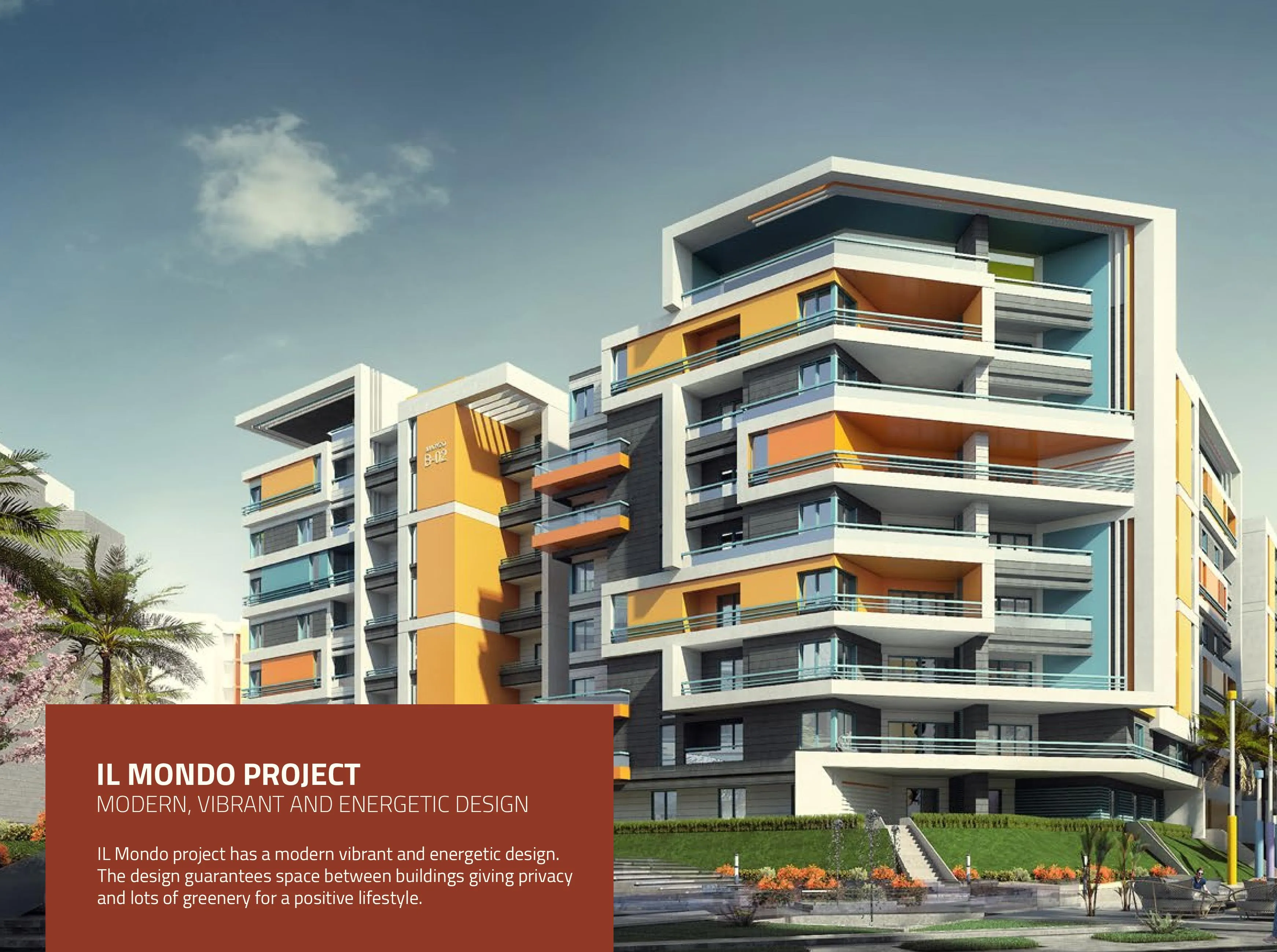 Apartment for sale in IL Mondo  in New Capital City of 80 m² with 1 bedrooms