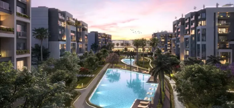 شقة للبيع في ريزيدنس 8 سكاي أبو ظبي في العاصمة الإدارية الجديدة بمساحة 190 م² تتكون من 3 غرف
