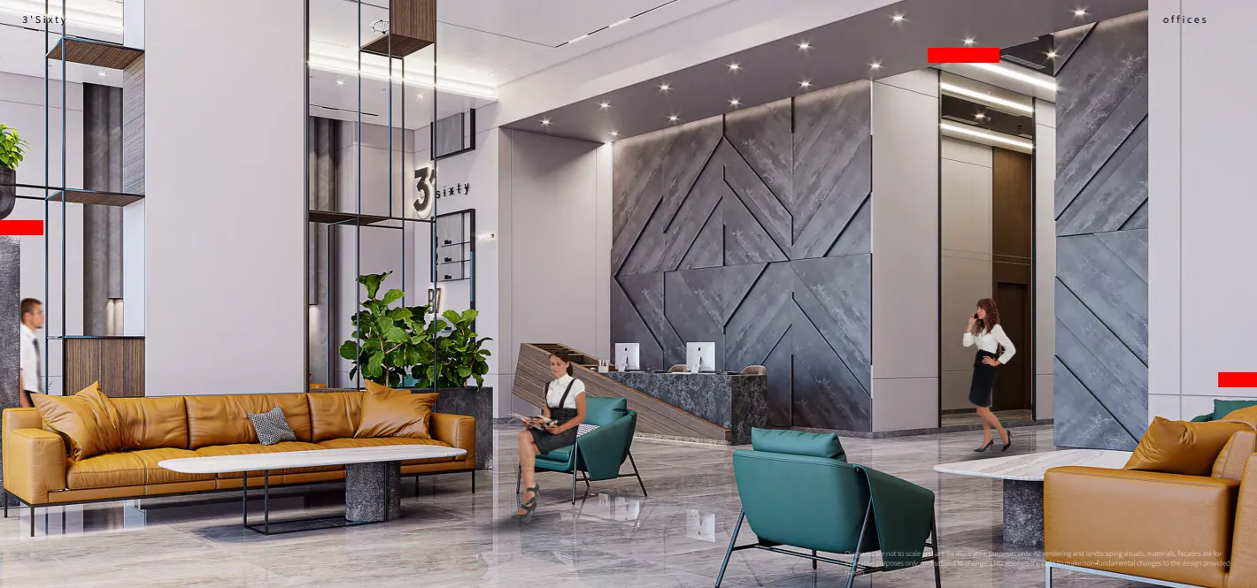Office for sale in Three Sixty in New Cairo of 84 m² with 1 bedrooms