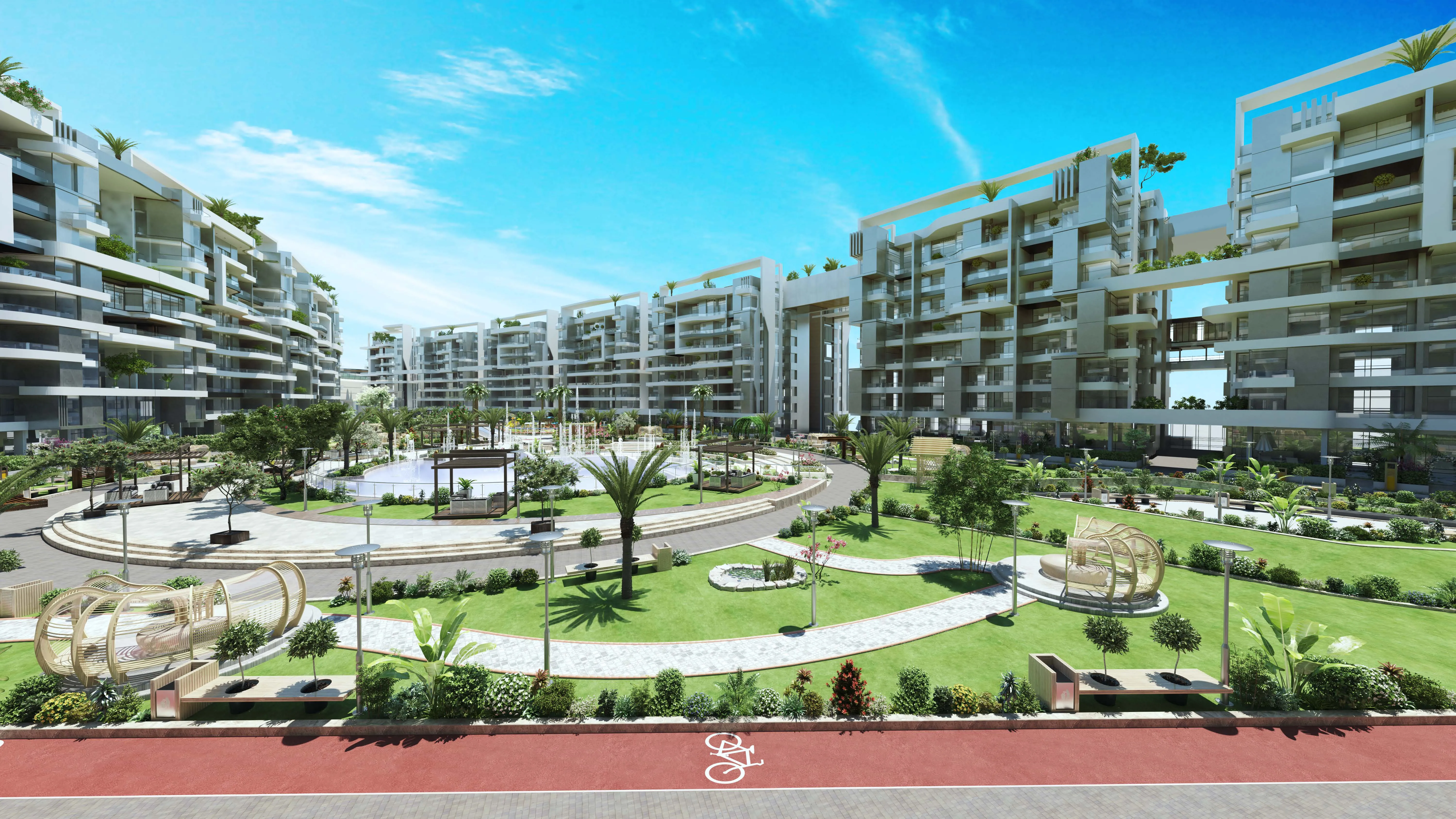 Apartment for sale in RIVAN in New Capital City of 66 m² with 1 bedrooms