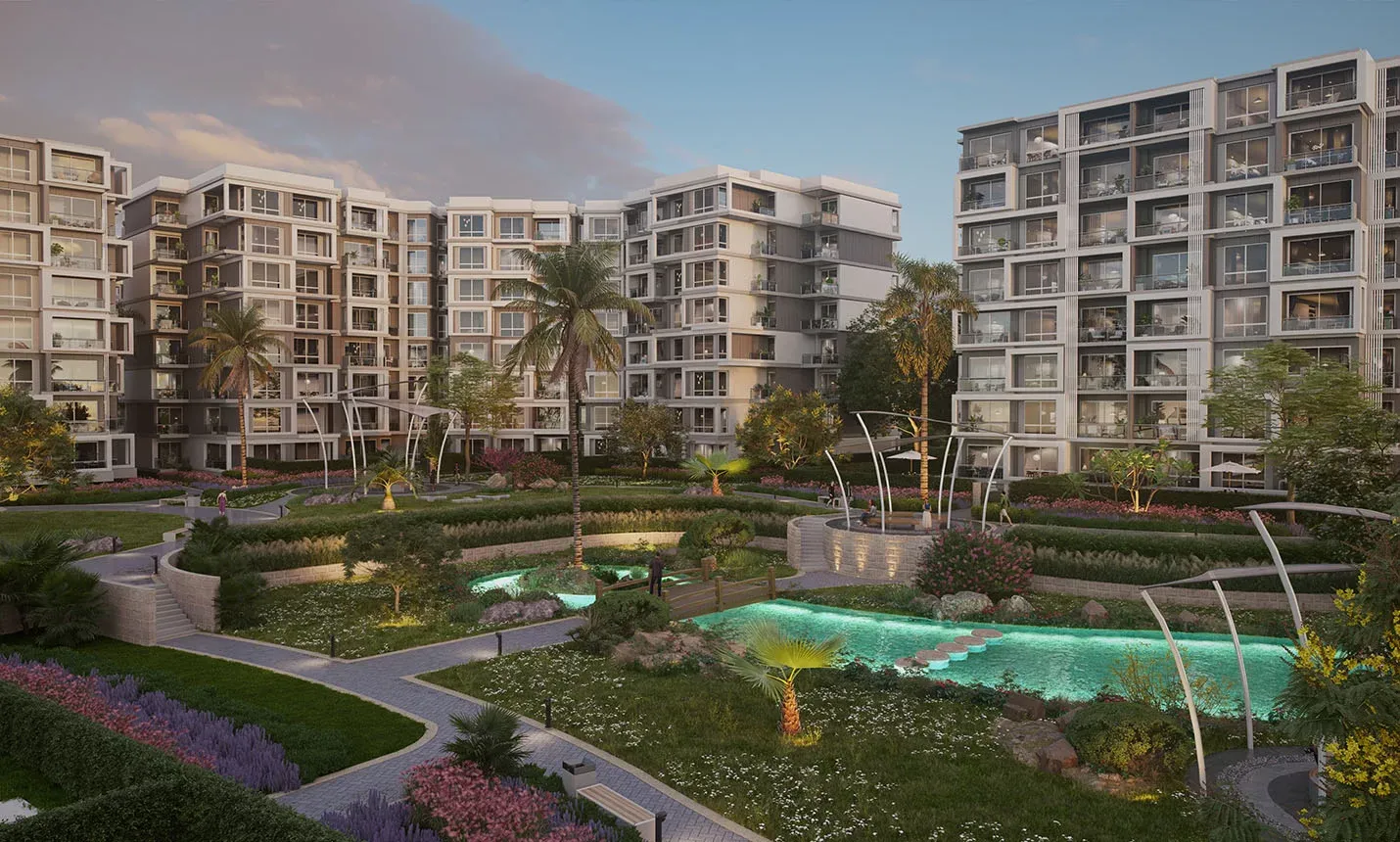 Apartment for sale in Entrada in New Capital City of 125 m² with 2 bedrooms