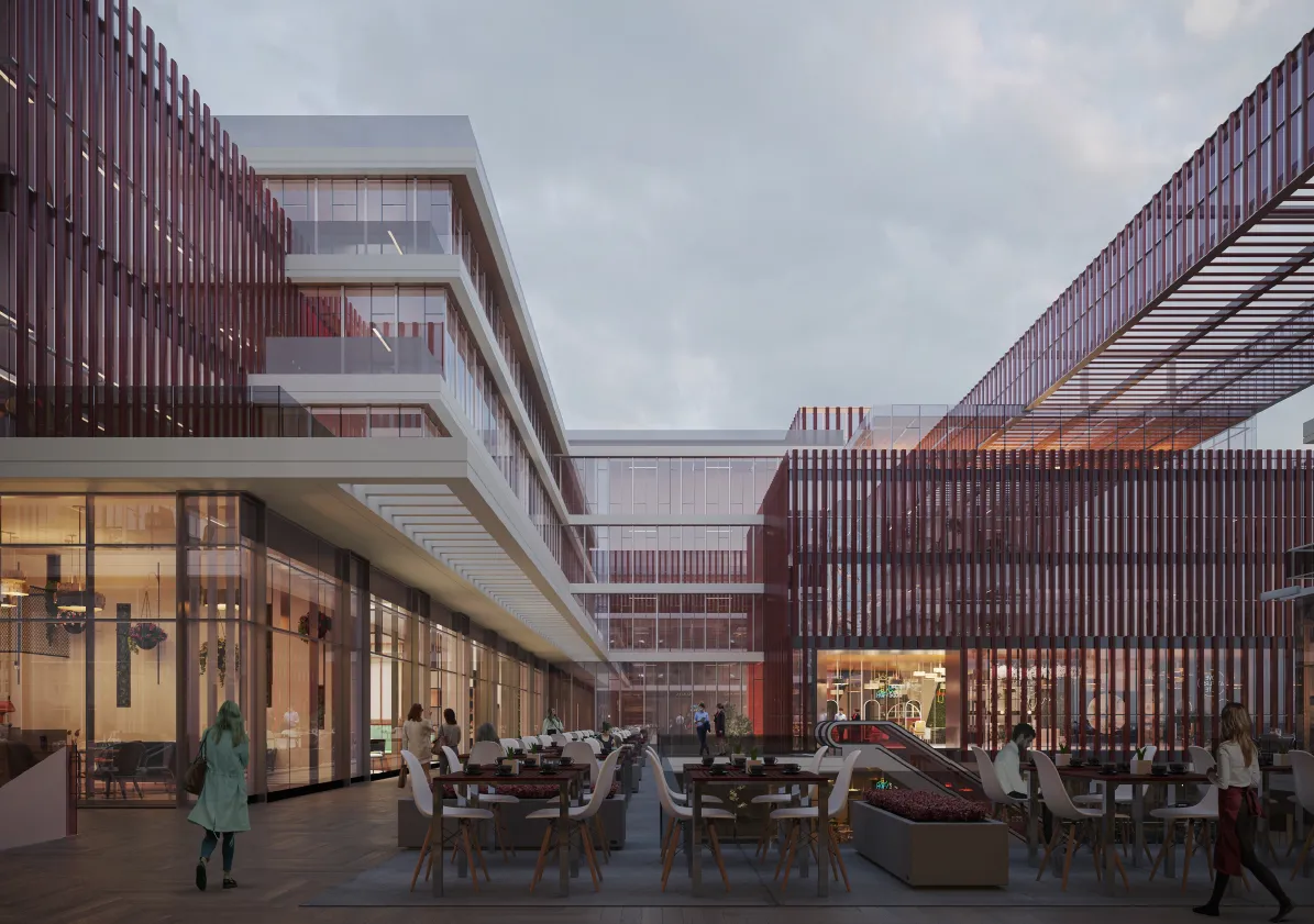 Retail for sale in Five Fifty Five Business Complex in El Sheikh Zayed of 76 m² with 1 bedrooms