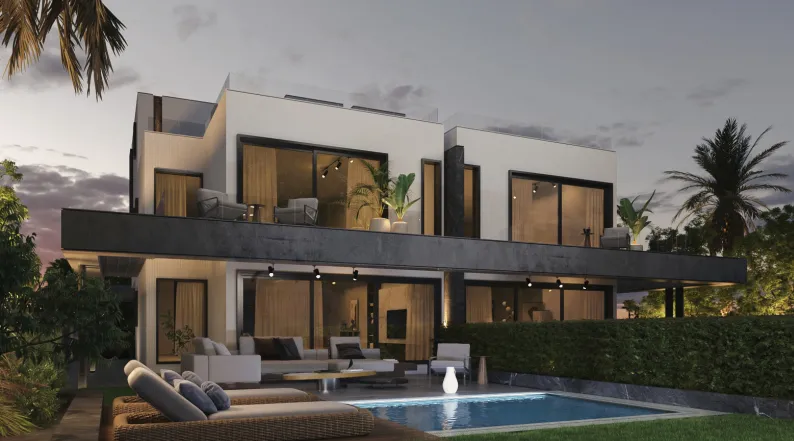 Twinhouse for sale in Stei8ht in New Cairo of 345 m² with 4 bedrooms