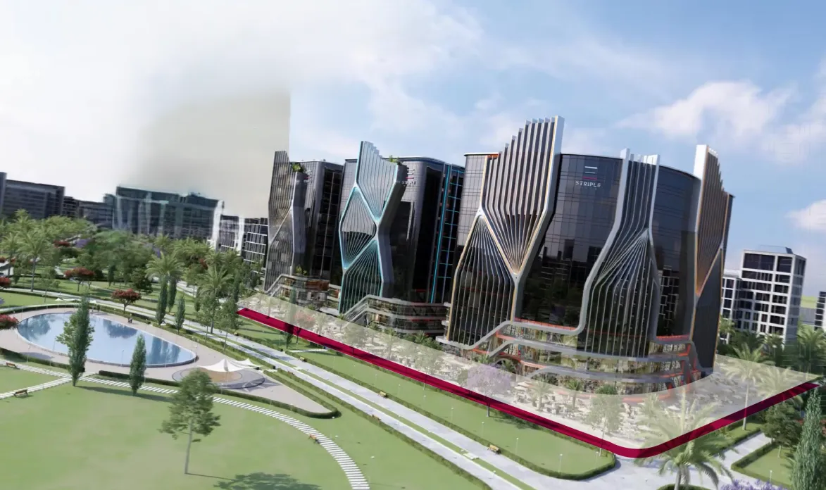 Office for sale in Striple Walk in New Capital City of 38 m² with 1 bedrooms