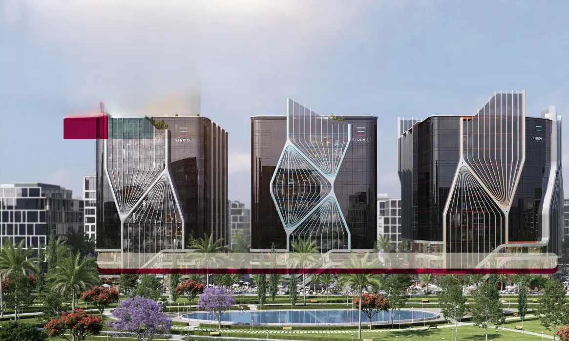 Office for sale in Striple Walk in New Capital City of 38 m² with 1 bedrooms
