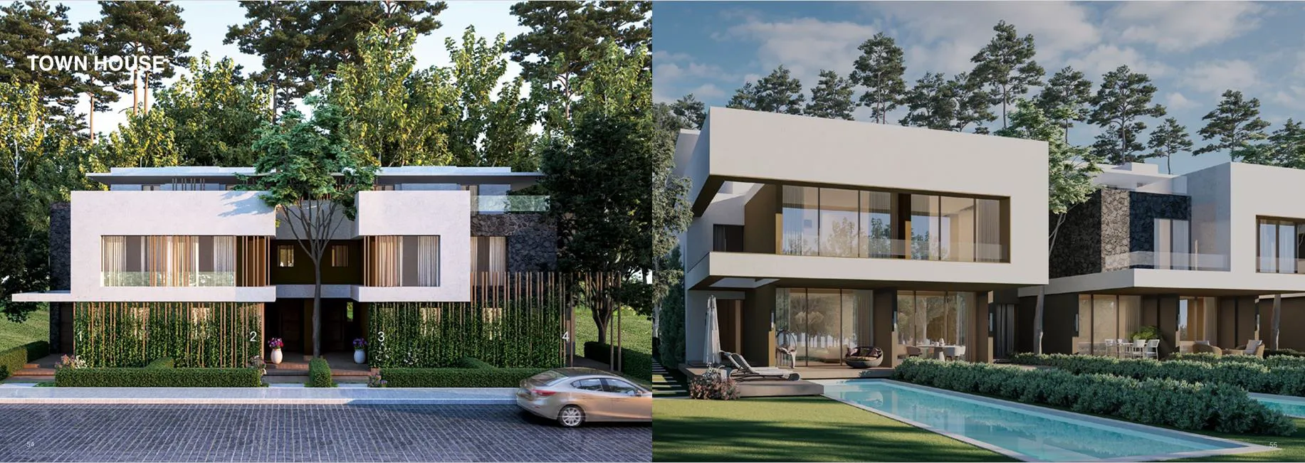 Townhouse for sale in Il Bosco City in Mostakbal City of 239 m² with 3 bedrooms