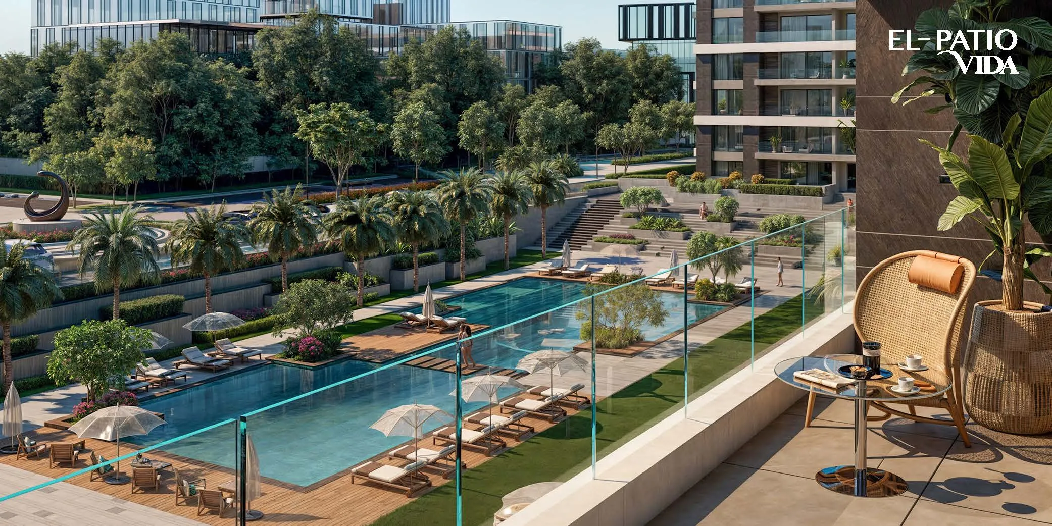 Apartment for sale in Patio Vida in 6th settlement of 182 m² with 3 bedrooms