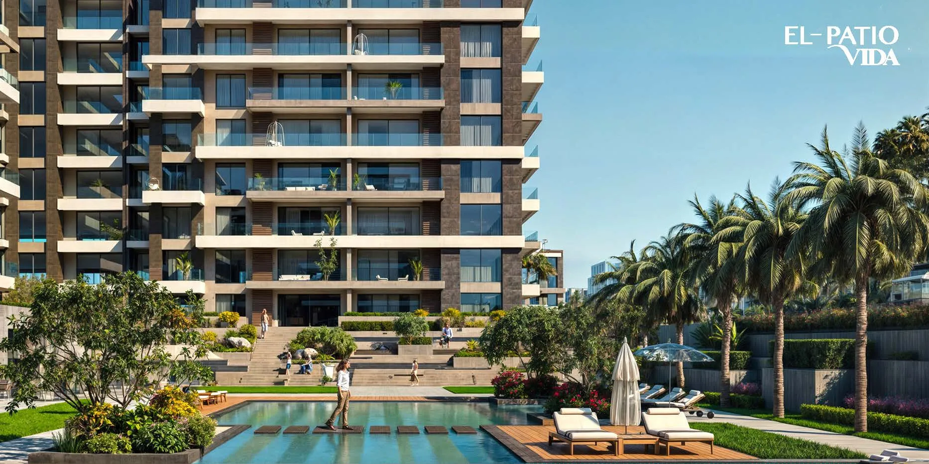Apartment for sale in Patio Vida in 6th settlement of 176 m² with 3 bedrooms