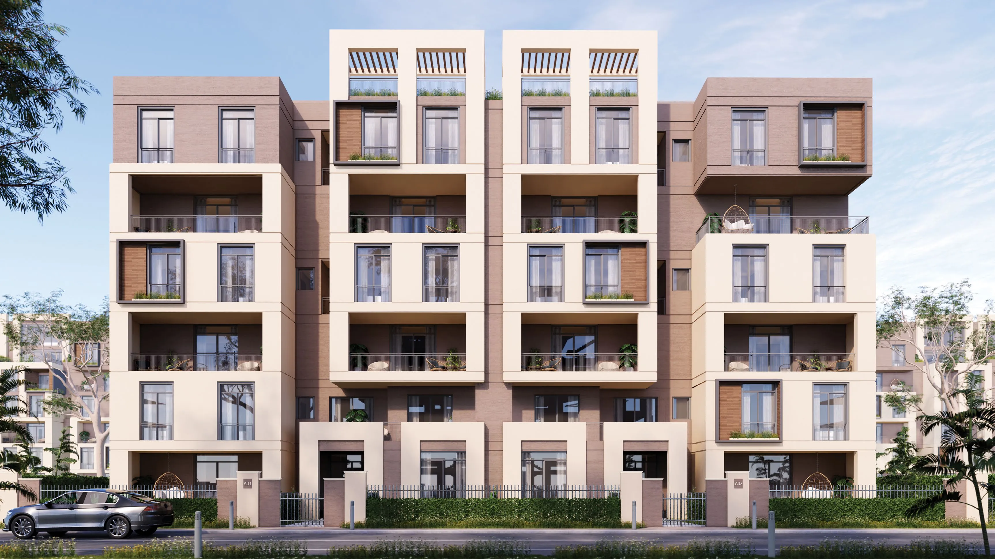 Apartment for sale in Sarai in New Cairo of 131 m² with 3 bedrooms