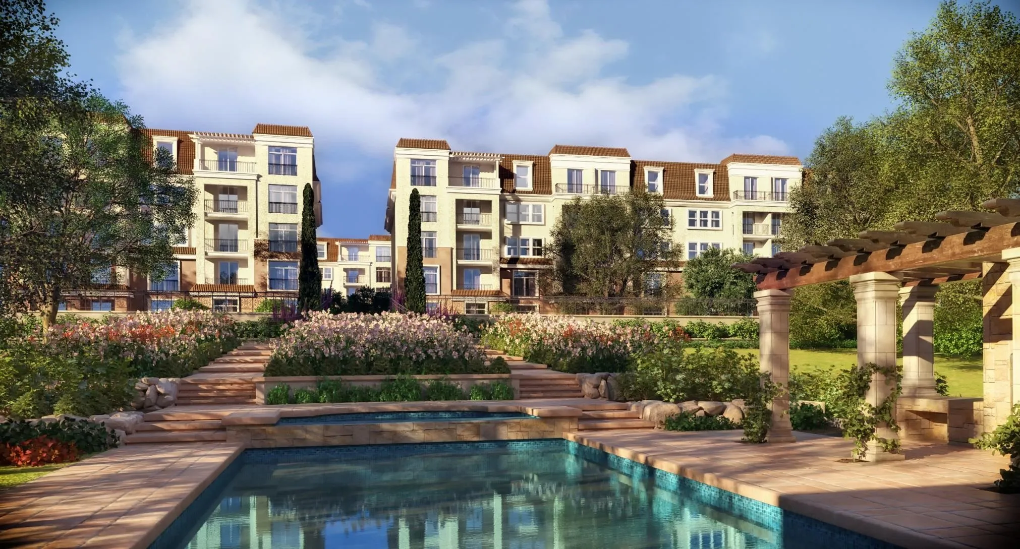 Apartment for sale in Sarai in New Cairo of 0 m² with 2 bedrooms