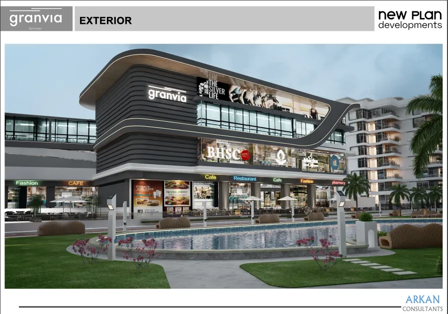 تجاري للبيع في جرانفيا مول سيرانو في العاصمة الإدارية الجديدة بمساحة 0 م² تتكون من 0 غرف