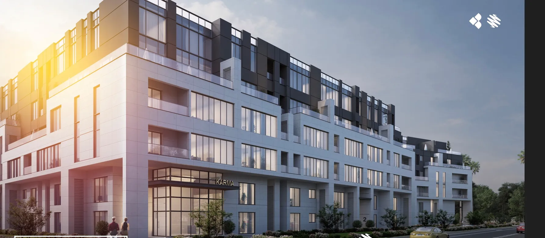 شقة للبيع في الكارمه كاي في الشيخ زايد بمساحة 0 م² تتكون من 2 غرف