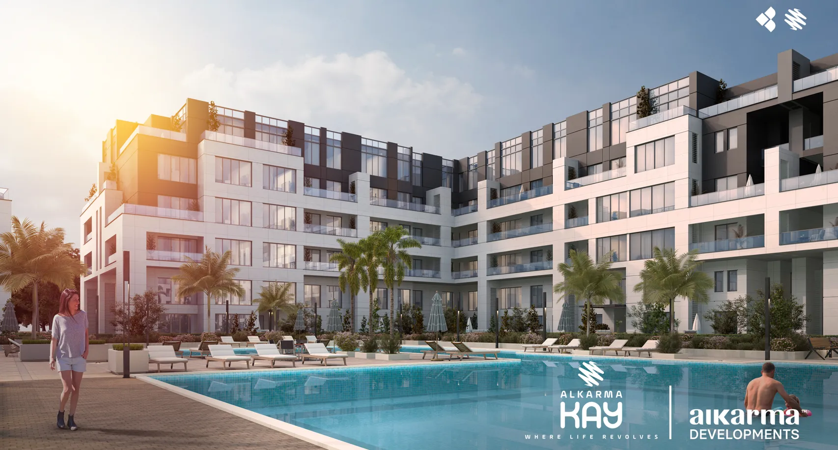 شقة للبيع في الكارمه كاي في الشيخ زايد بمساحة 0 م² تتكون من 2 غرف