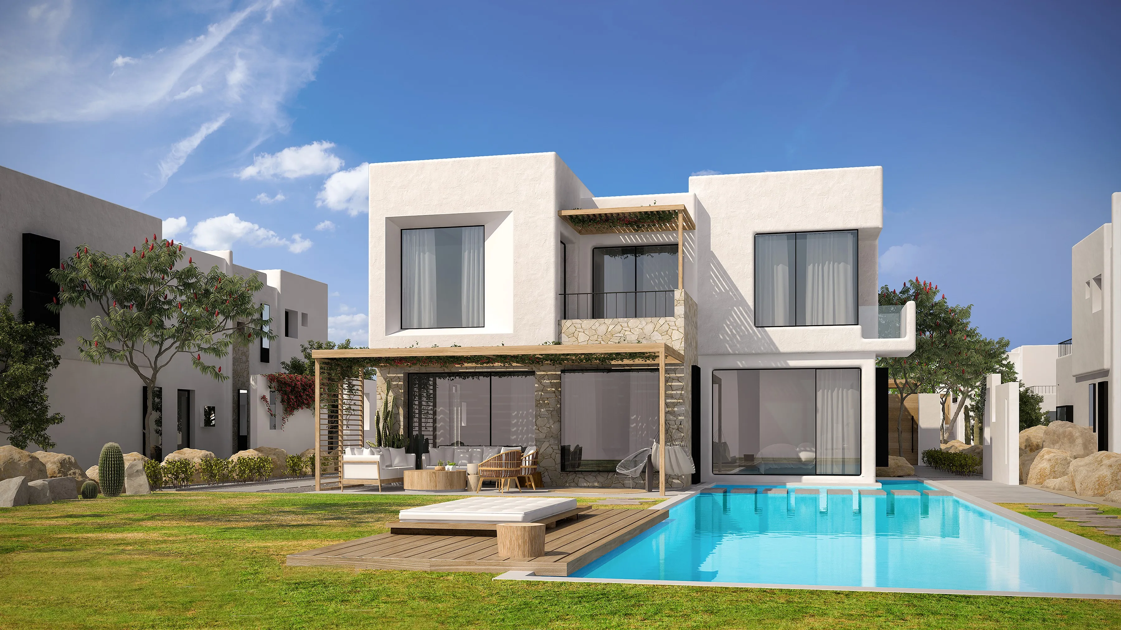 فيلا للبيع في المصيف الساحل الشمالي في رأس الحكمة بمساحة 0 م² تتكون من 5 غرف