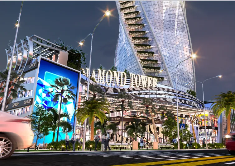 Retail for sale in Amazon Capital Diamond Tower in New Capital City of 0 m² with 0 bedrooms