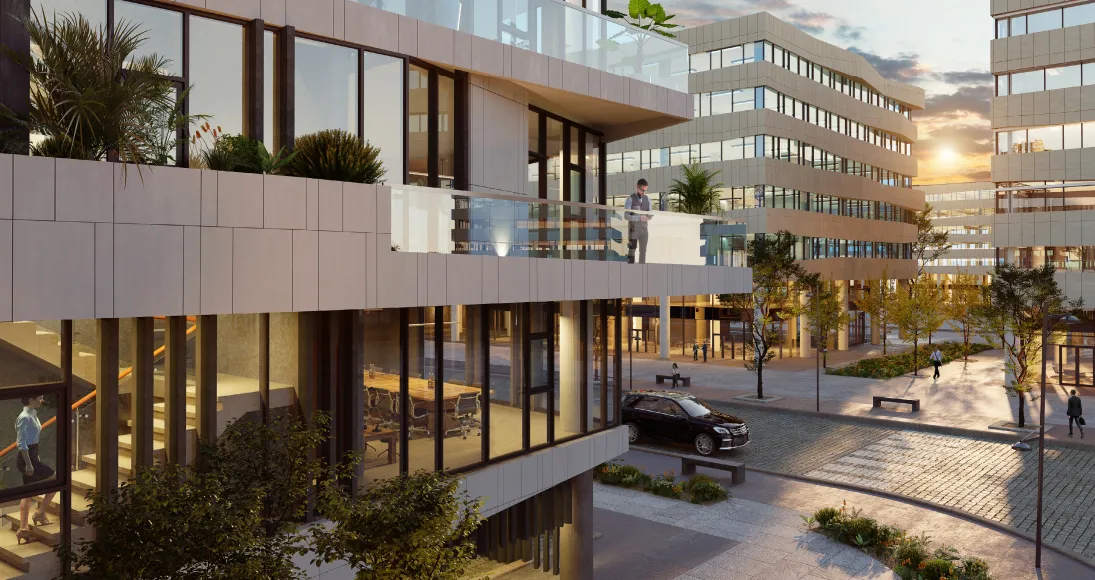 مكتب للبيع في ذا بوليجون  في الشيخ زايد بمساحة 0 م² تتكون من 0 غرف