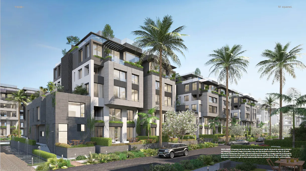 Apartment for sale in Trio  in New Cairo of 135 m² with 2 bedrooms