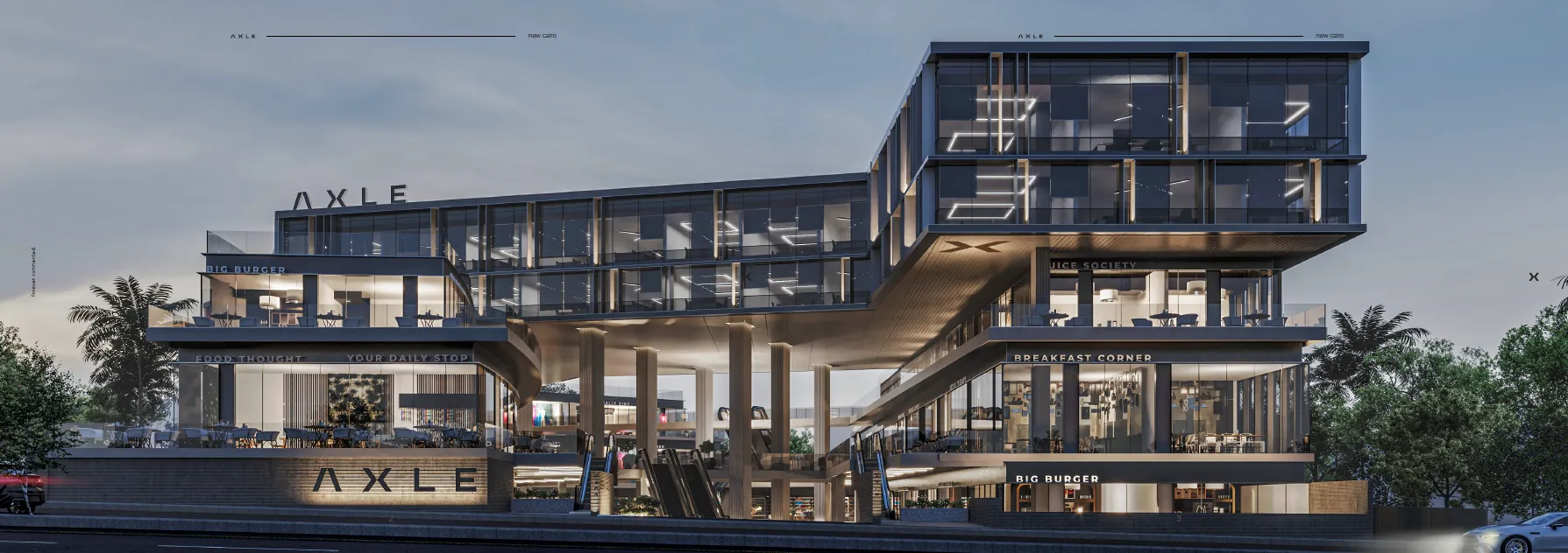 تجاري للبيع في اكسيل في القاهرة الجديدة بمساحة 80 م² تتكون من 0 غرف