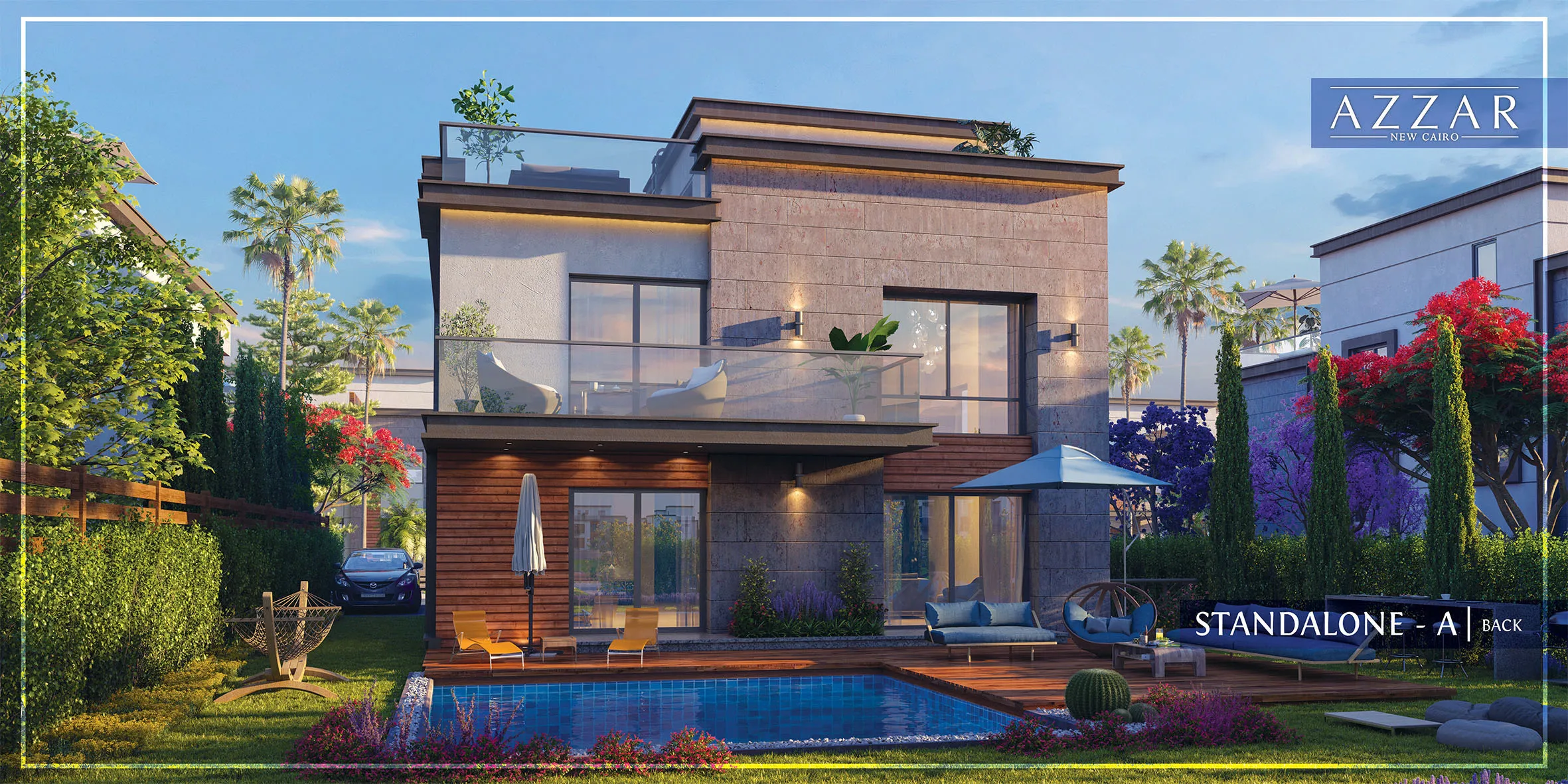 فيلا للبيع في ازار القاهرة الجديدة في جولدن سكوير بمساحة 0 م² تتكون من 5 غرف