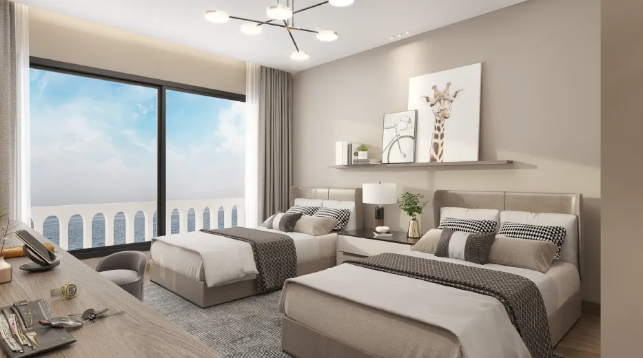 شقة فندقية للبيع في ماكسيم قنال ريزيدنس في بورسعيد بمساحة 0 م² تتكون من 3 غرف