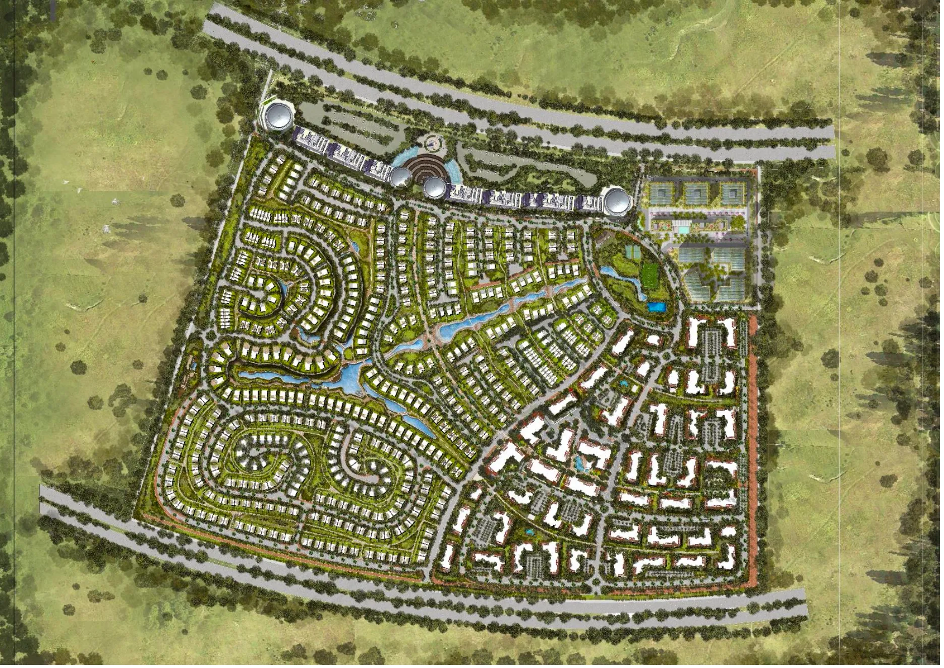 فيلا للبيع في البوسكو العاصمه الاداريه الجديده ذا بارك في العاصمة الإدارية الجديدة بمساحة 0 م² تتكون من 3 غرف