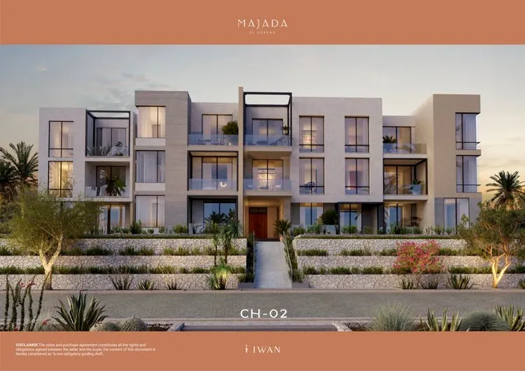 شاليه للبيع في  ماجادا إيوان  في العين السخنة بمساحة 0 م² تتكون من 2 غرف