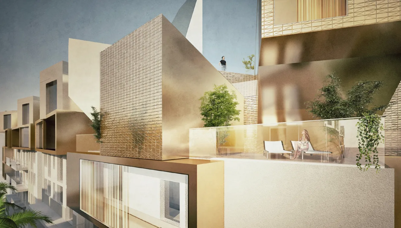 Apartment for sale in Courtyard-Bloomfields in Mostakbal City of 74 m² with 1 bedrooms