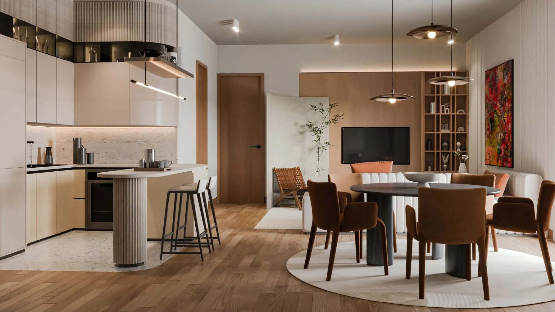 Serviced Apartment for sale in Residence Eight Sky Abu Dhabi in New Capital City of 0 m² with 1 bedrooms