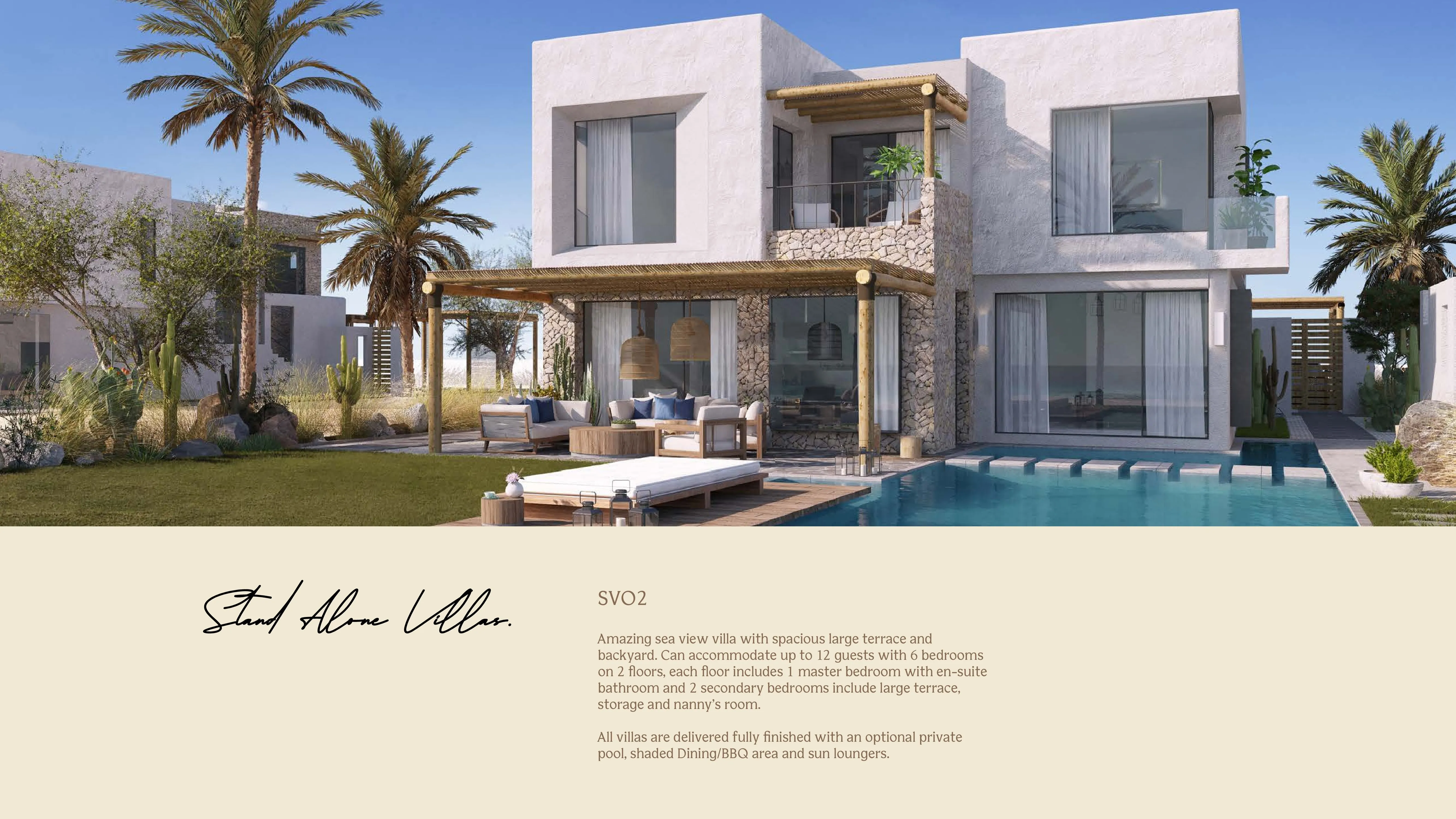 فيلا للبيع في المصيف الساحل الشمالي في رأس الحكمة بمساحة 0 م² تتكون من 5 غرف