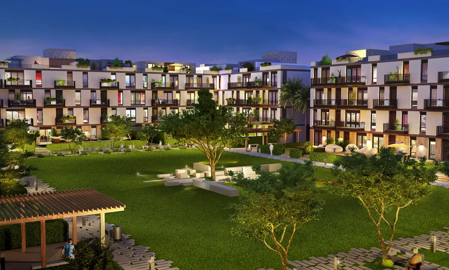 Apartment for sale in The Courtyards in 6th of October City of 0 m² with 3 bedrooms