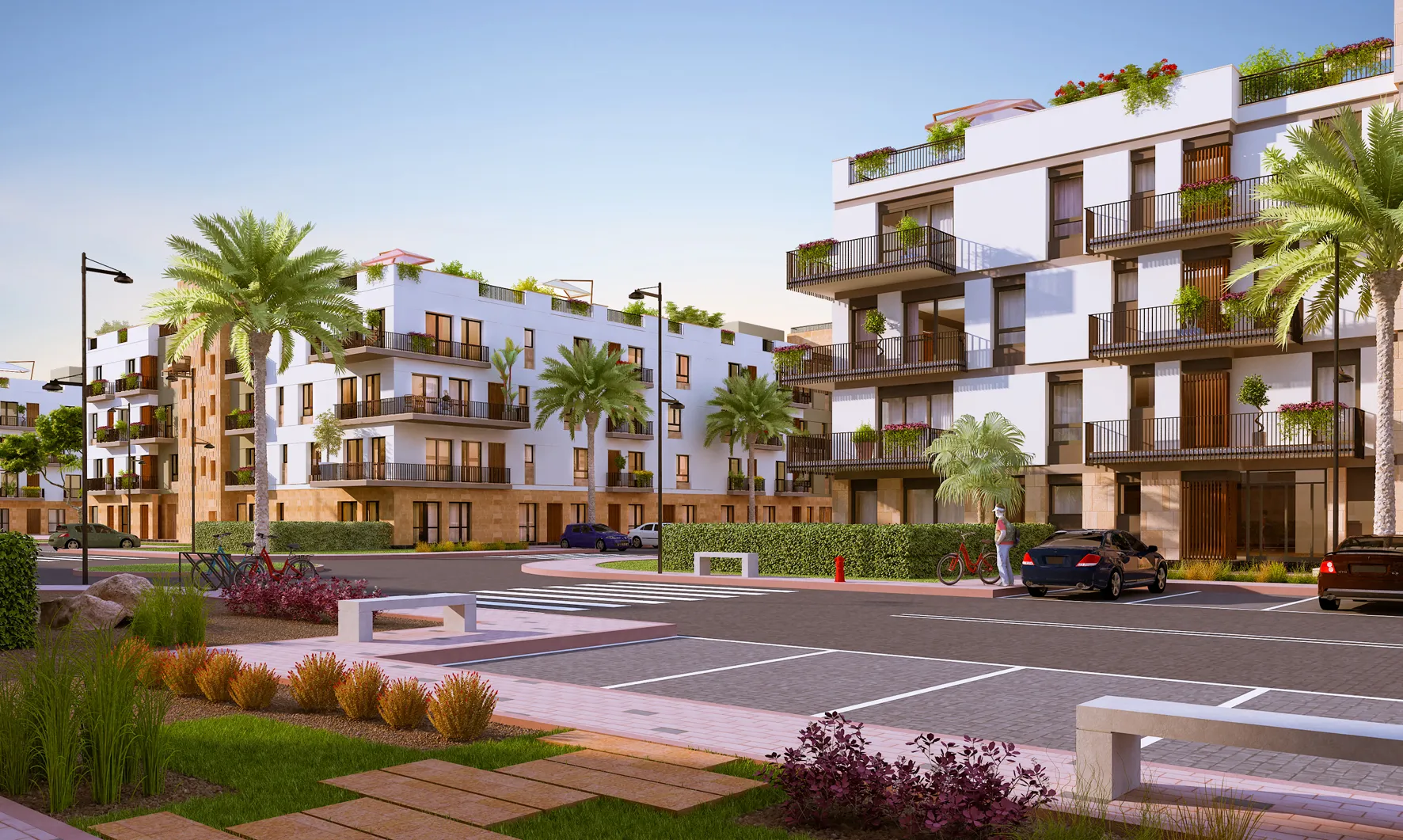 Apartment for sale in The Courtyards in 6th of October City of 0 m² with 3 bedrooms