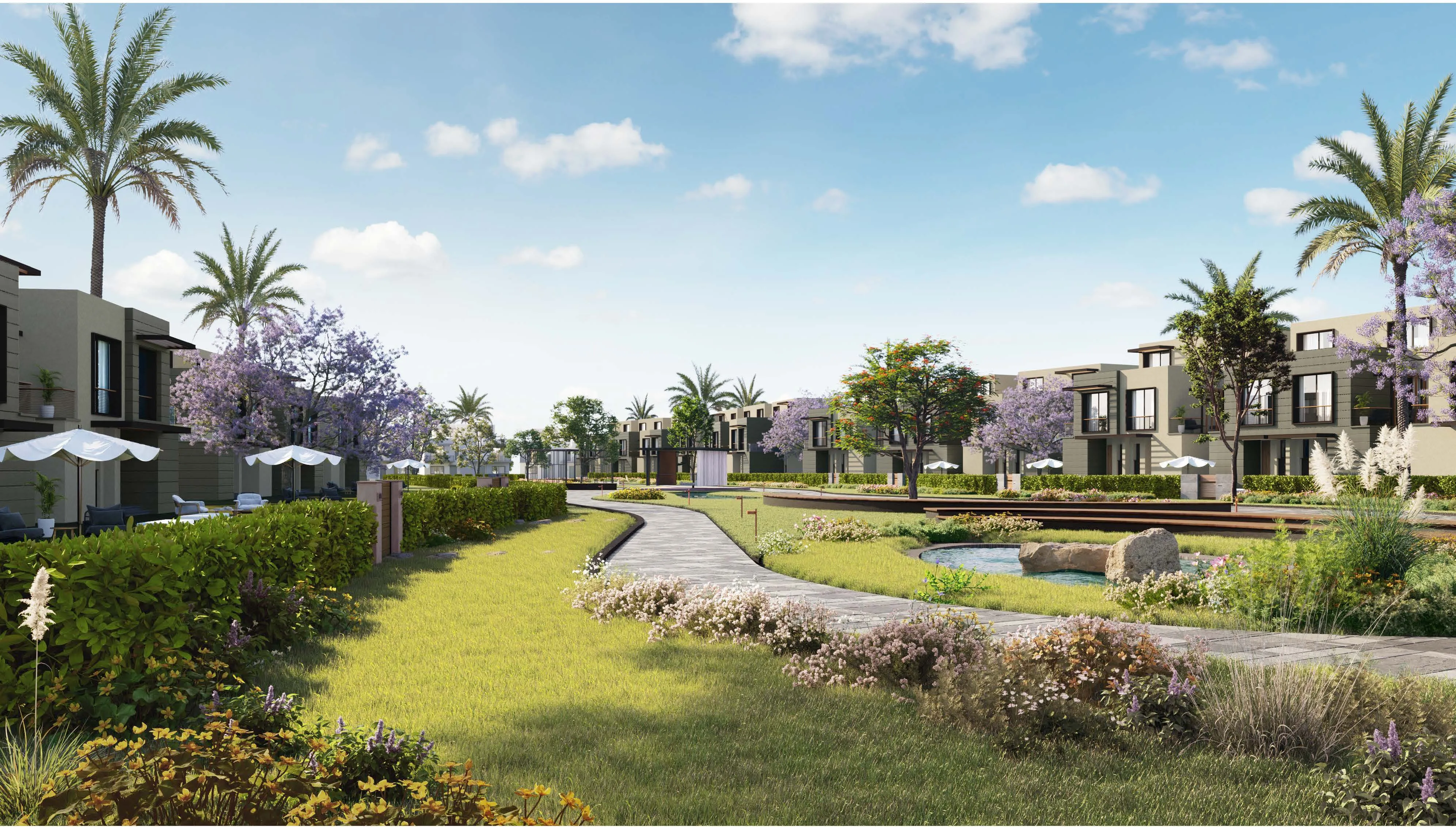 توين هاوس للبيع في جاردن ليكس في مدينة السادس من أكتوبر بمساحة 0 م² تتكون من 2 غرف