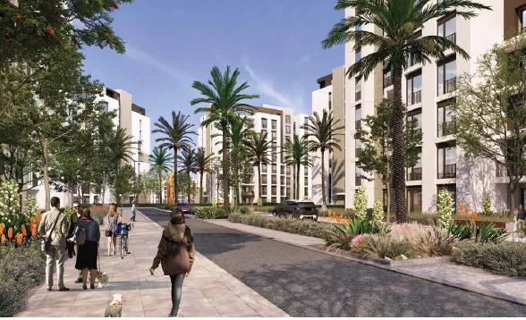 شقة للبيع في زيد إيست في التجمع السادس بمساحة 0 م² تتكون من 2 غرف