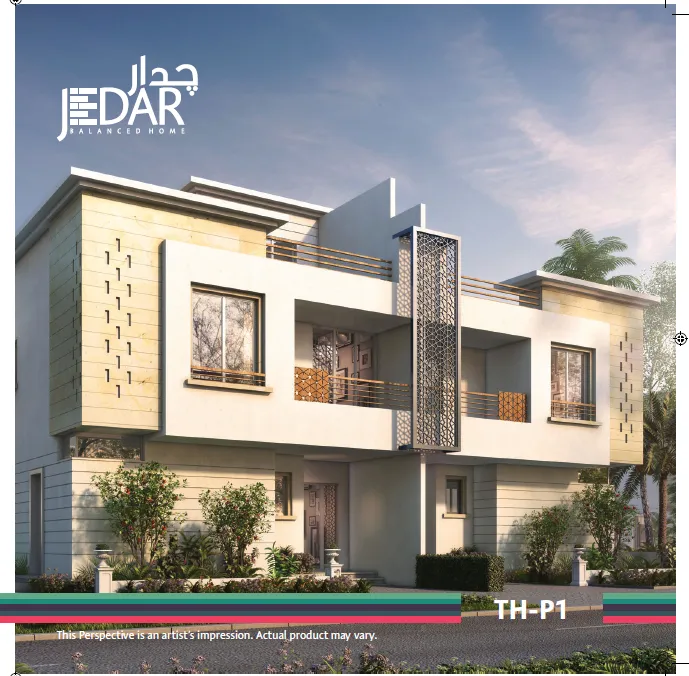 توين هاوس للبيع في جدار في مدينة السادس من أكتوبر بمساحة 0 م² تتكون من 3 غرف