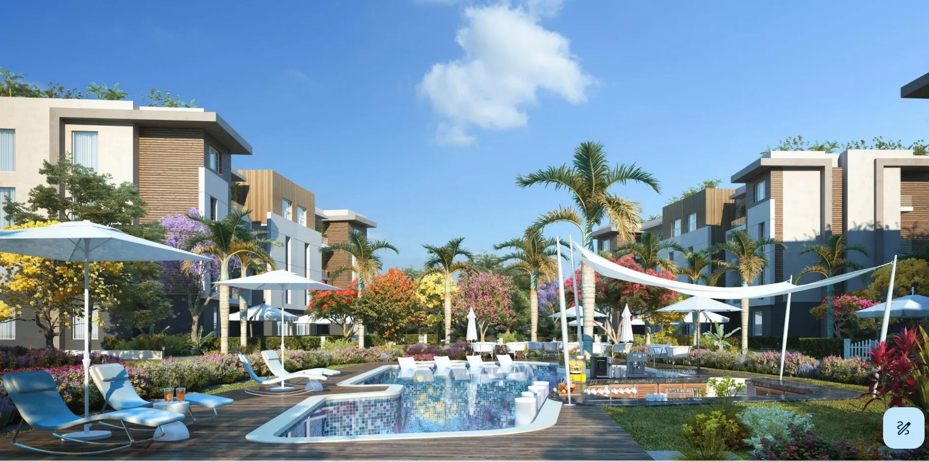 Apartment for sale in Acasa Mia in New Cairo of 135 m² with 2 bedrooms