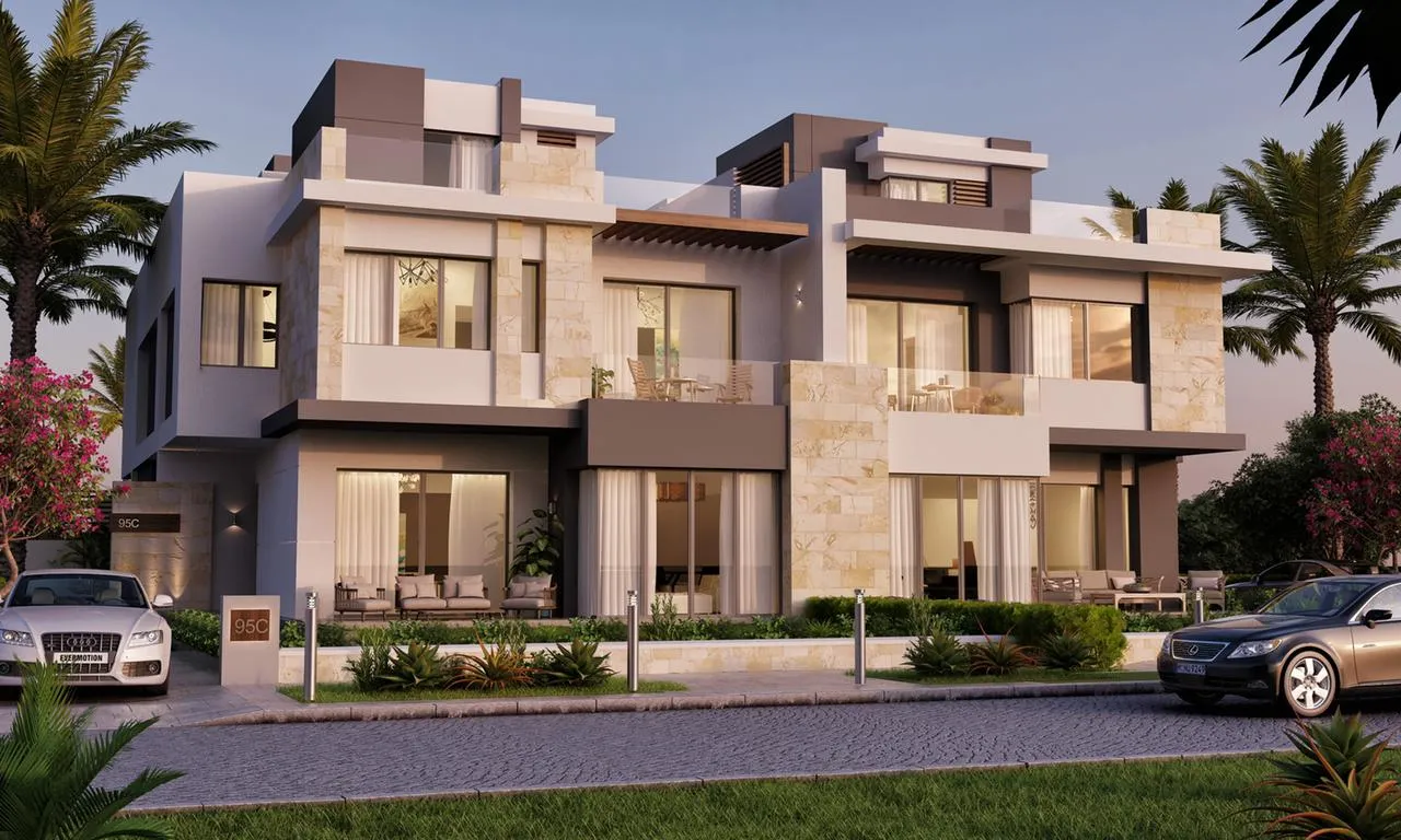 تاون هاوس للبيع في تاوني في مدينة السادس من أكتوبر بمساحة 240 م² تتكون من 4 غرف