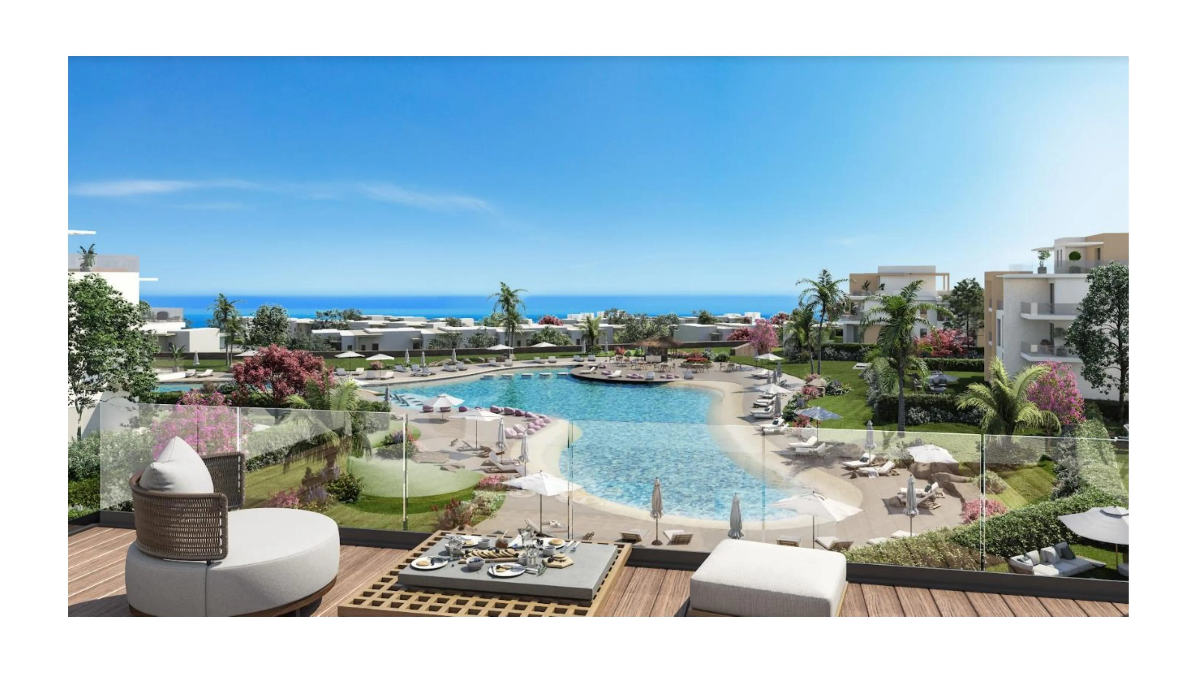 Chalet for sale in Hyde Park North - Seashore in Ras El Hekma of 80 m² with 1 bedrooms