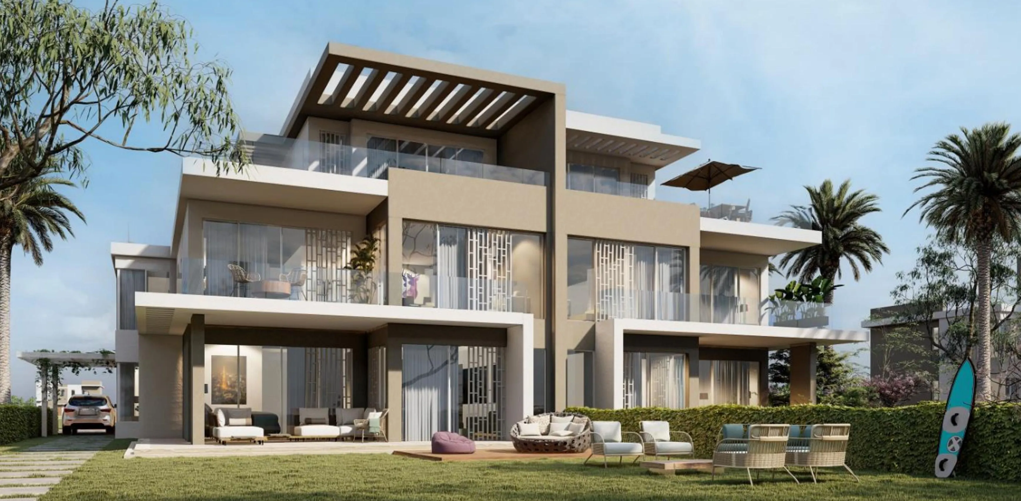 Chalet for sale in Hyde Park North - Seashore in Ras El Hekma of 80 m² with 1 bedrooms