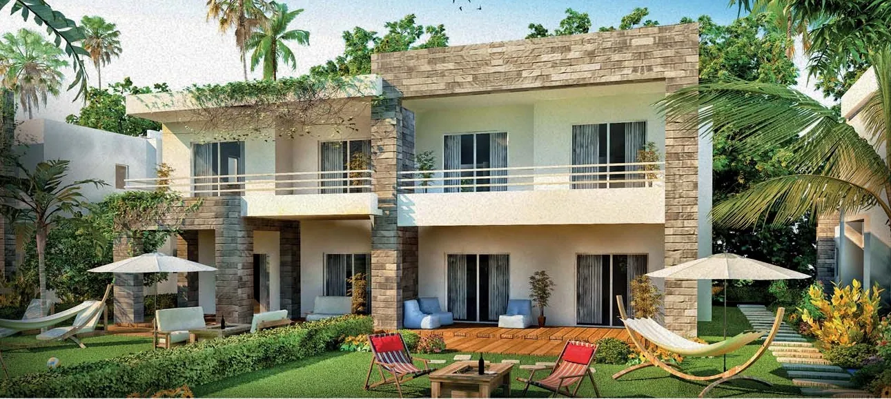 شاليه للبيع في أمواج في سيدي عبد الرحمن بمساحة 117 م² تتكون من 2 غرف