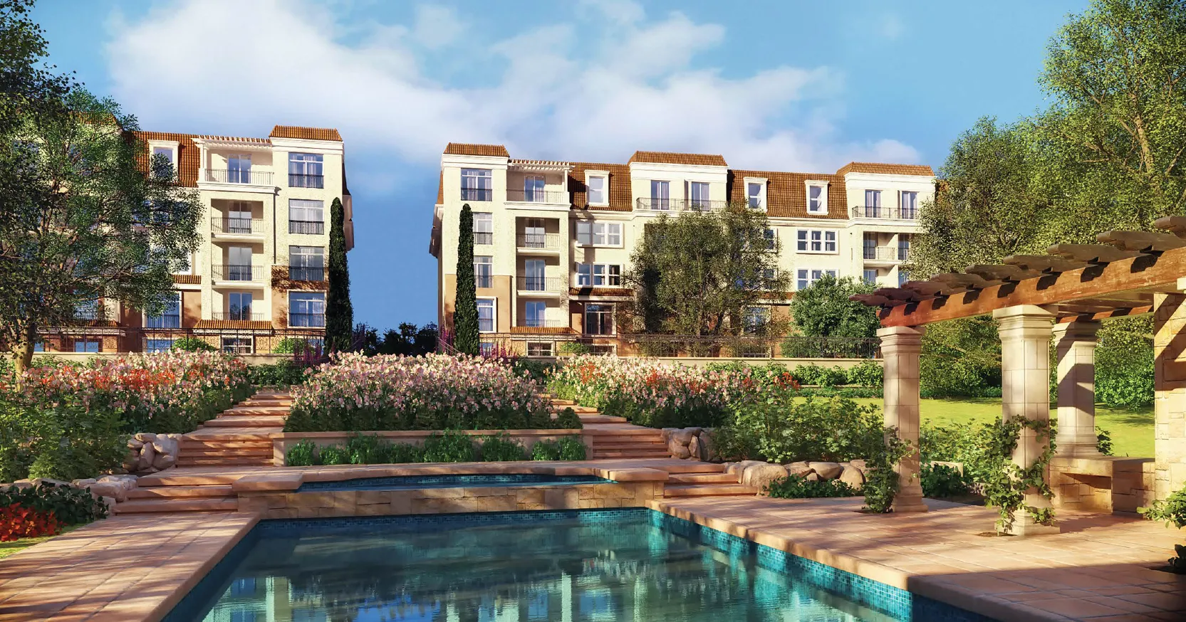 Apartment for sale in Sarai in New Cairo of 130 m² with 2 bedrooms