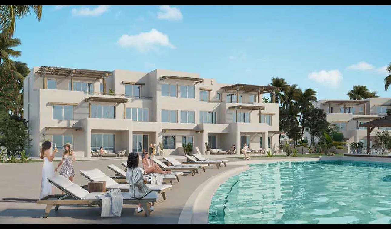 شاليه للبيع في هاسيندا ويست في رأس الحكمة بمساحة 113 م² تتكون من 2 غرف