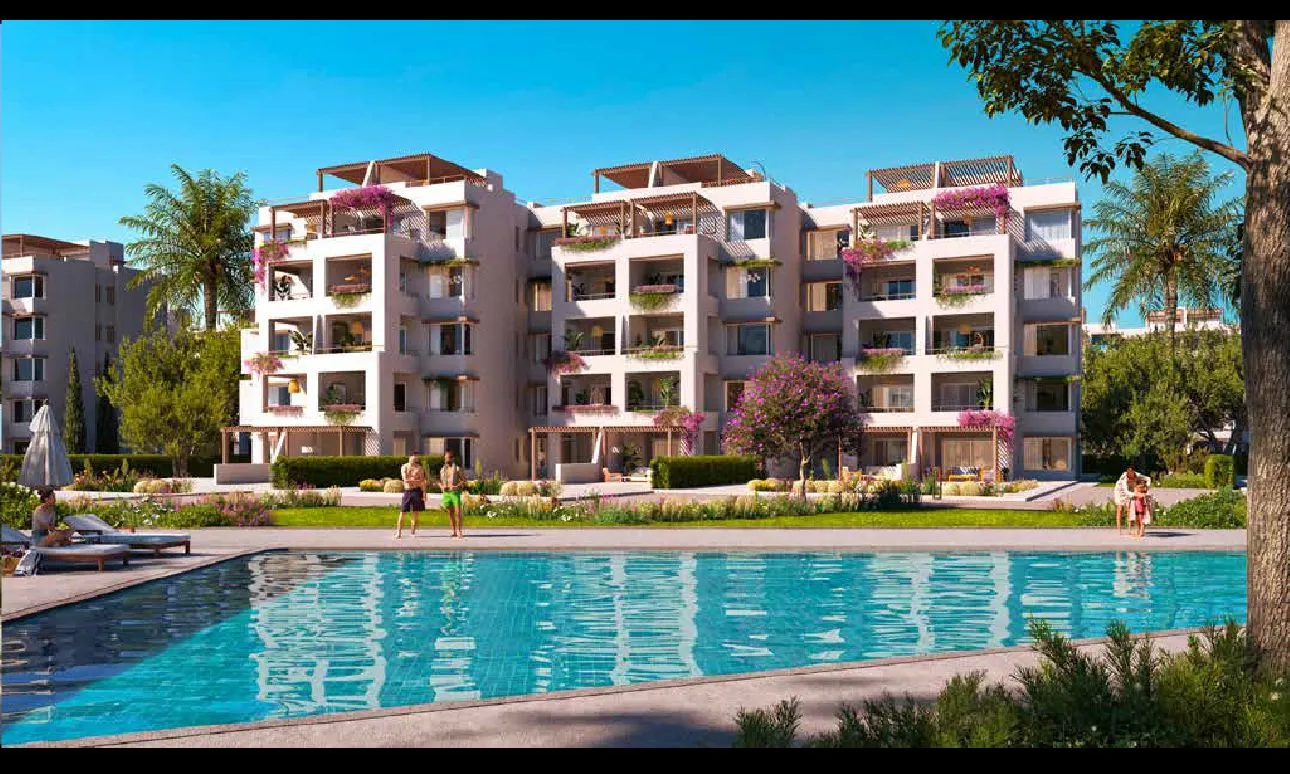 شاليه للبيع في هاسيندا ويست في رأس الحكمة بمساحة 113 م² تتكون من 2 غرف